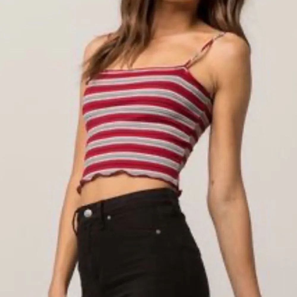 Sky and Sparrow striped sleeveless crop top